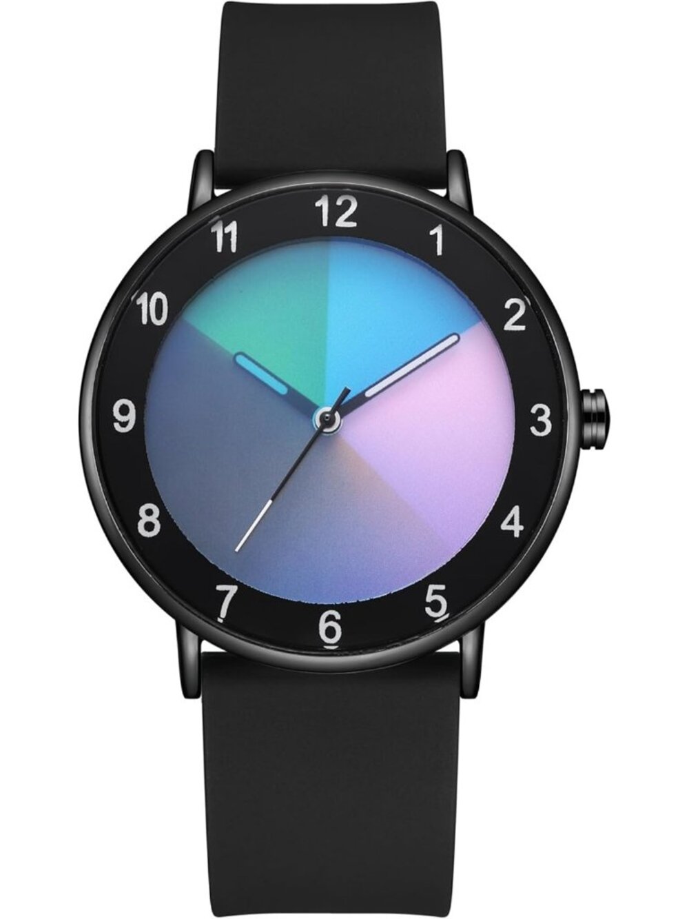 Unisex All Black Analog Quartz Creative Original Design Unique Casual Watch